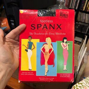 NEW Size C Spanx Footless Body Shaping Pantyhose Medium Control Black Slimming